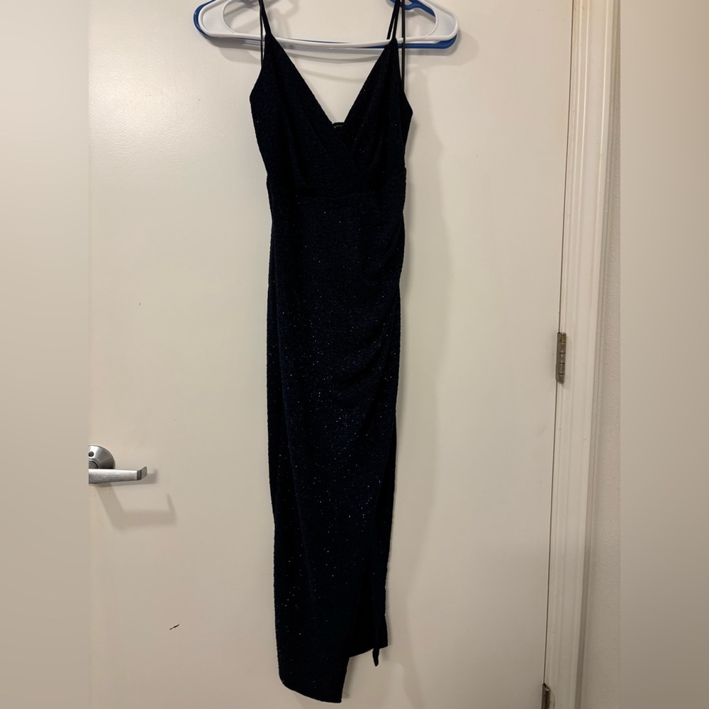 Lovely Day navy  Maxi Slip Dress